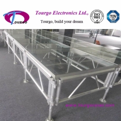 Tourgo Aluminum Stage with Glass Surface